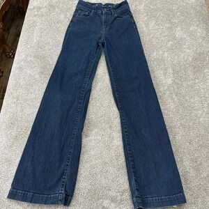 Del Forte Denim Jeans Womens 27 Straight Leg Organic Cotton Stretch Made in USA